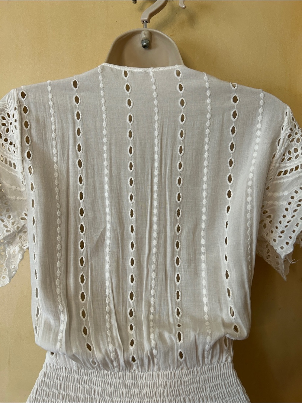 Young Fabulous & Broke White Eyelet Button-Front Maxi Dress size M - Picture 9 of 14